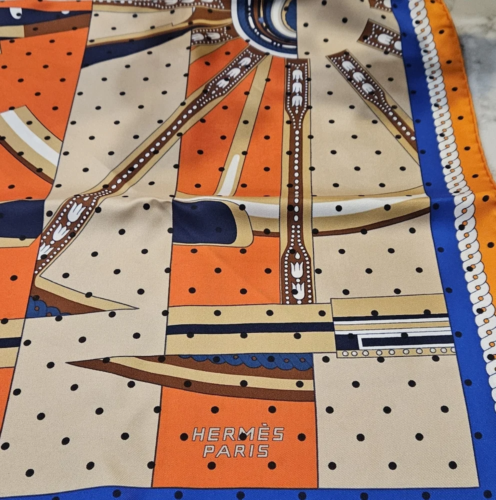 Hermès Silk La Berline Bayadere 90 Scarf - Picture 9 of 14